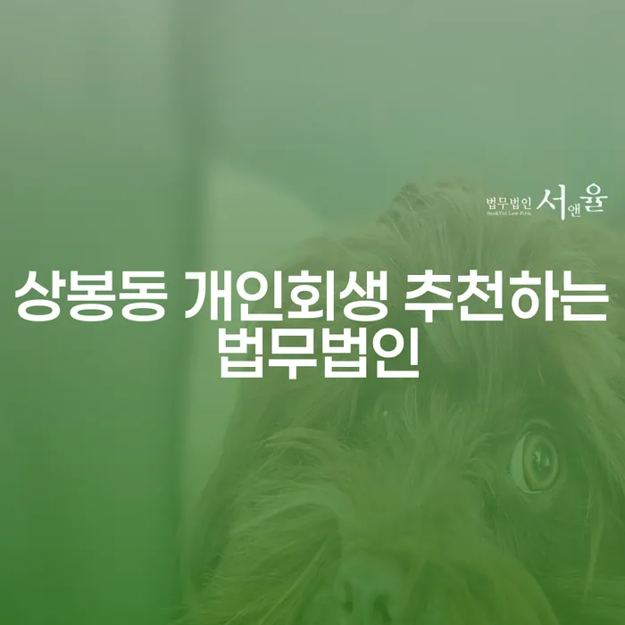 상봉동 개인회생 추천하는 법무법인