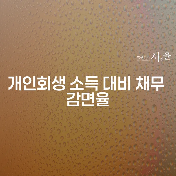 개인회생 소득 대비 채무 감면율이란 무엇인가요?