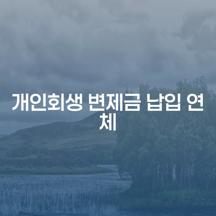 개인회생 변제금 납입 연체, 어떻게 극복할 수 있을까요?