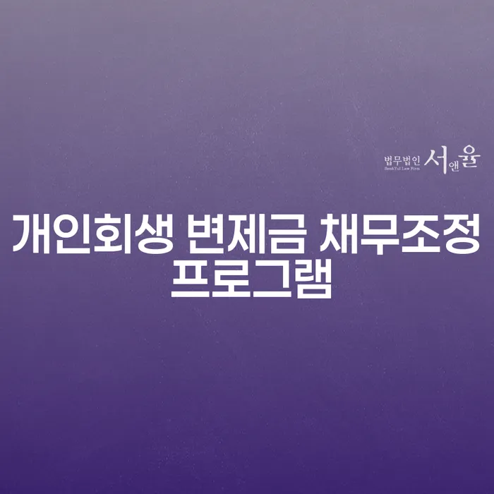 개인회생 변제금 채무조정 프로그램은 어떻게 활용할 수 있을까요?