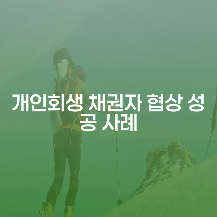 개인회생 채권자 협상 성공 사례: 당신도 가능한가요?