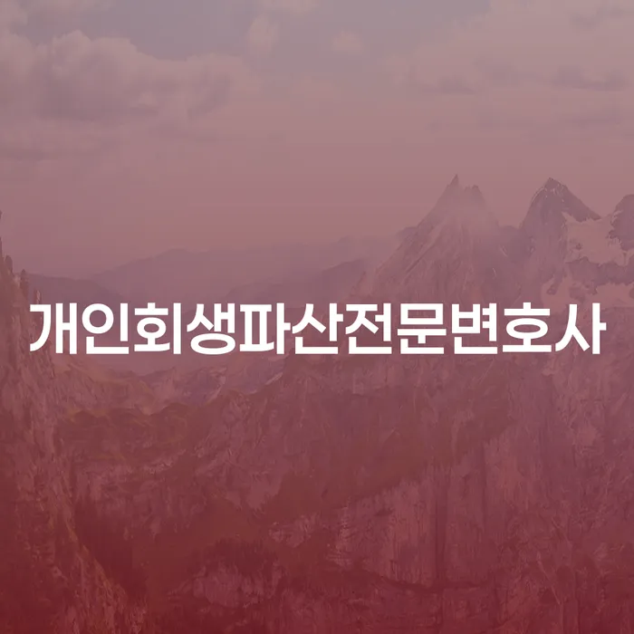 서천개인회생파산전문변호사 선택과 절차 이해하기