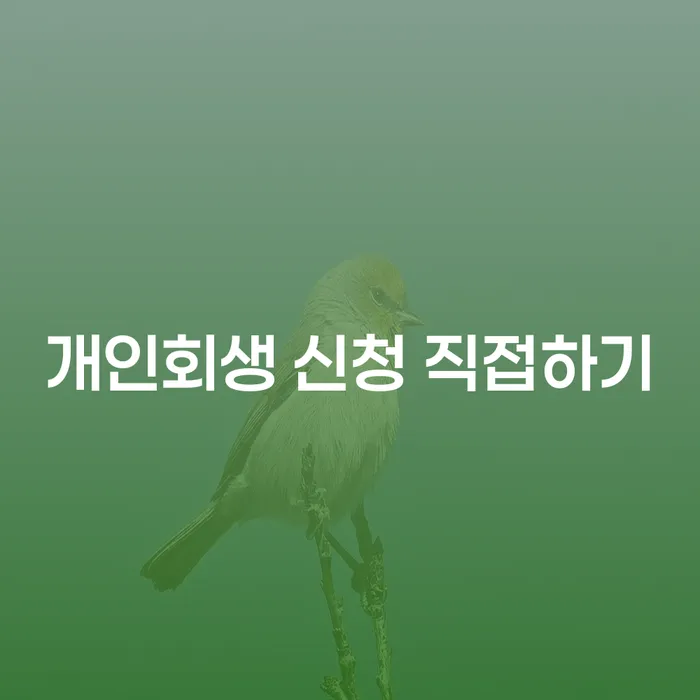 개인회생 신청을 직접 하는 방법은 무엇일까요?